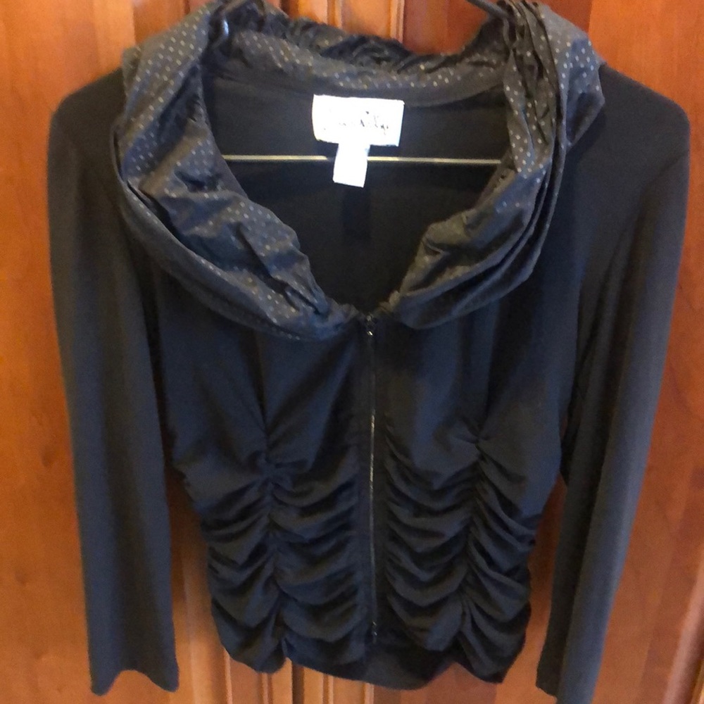 Ruched zip up jacket